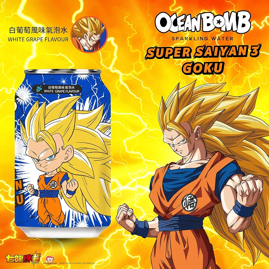 OCEAN BOMB® I Sparkling Water White Grape, 330 ml