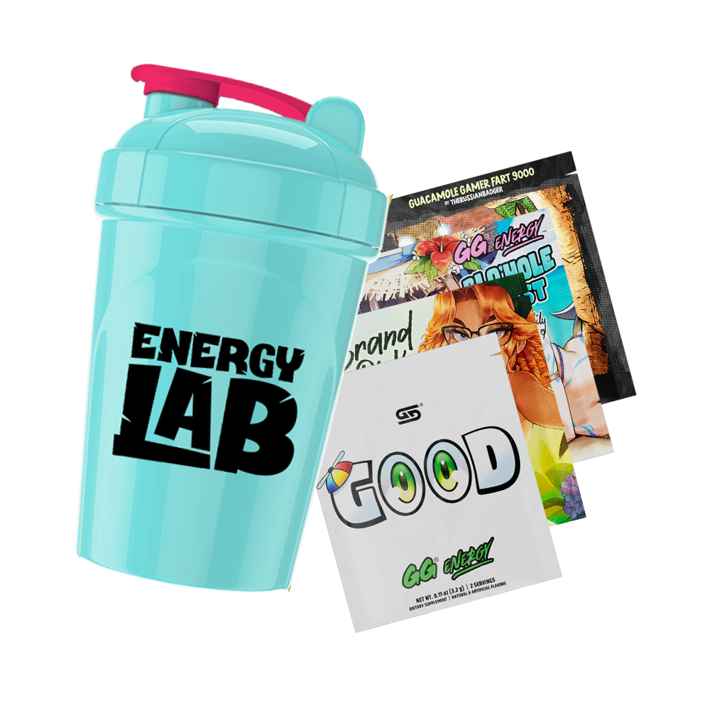 GAMER SUPPS x ENERGYLAB | Starter Kit (Shaker Cup + 4 Plicuri = 8 Serviri)