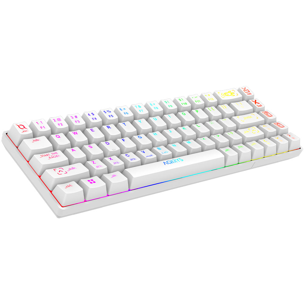 Tastatura Gaming AQIRYS Mira White Wireless/Bluetooth Mecanica