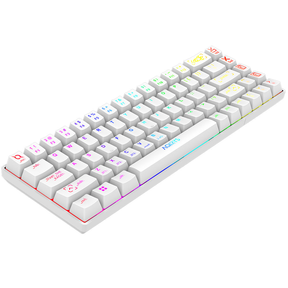 Tastatura Gaming AQIRYS Mira White Wireless/Bluetooth Mecanica