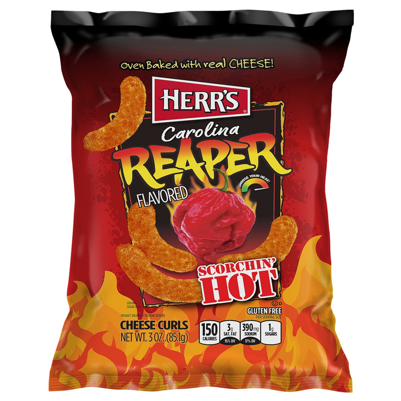 HERR'S® I Carolina Reaper Cheese Curls, 28 g